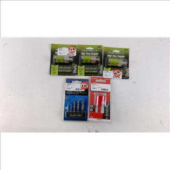 Century Stubby Drill Bit Set, Flexzilla High Flow Coupler, And More, 5 Pieces