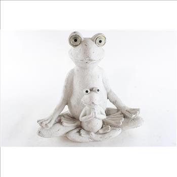Ceramic Solar Powered Frog Statue