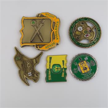 Challenge Coins And Tokens, 5 Pieces