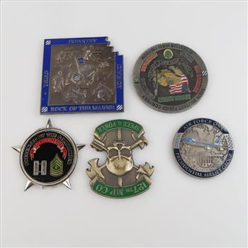 Challenge Coins And Tokens, 5 Pieces