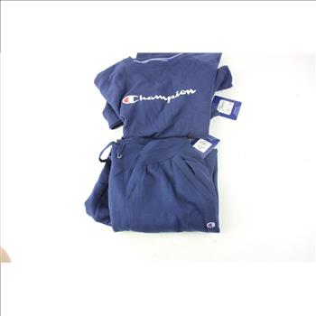 Champion Sweatsuit, Size Large, Navy Blue