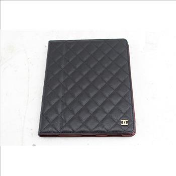 Chanel Quilted Leather Ipad Tablet Case Cover
