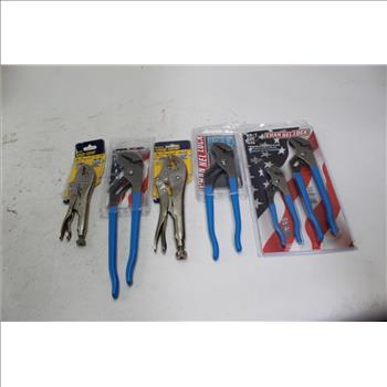 Channel Lock And Vise Grip Pliers: 5 Packs