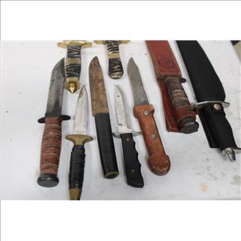 Chipaway Cutlery, KA-BAR And Other Knives, 9 Pieces
