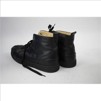 Christian Louboutin Men's 10.5 Lou Spikes High Top Sneakers - Double Checked By Entrupy