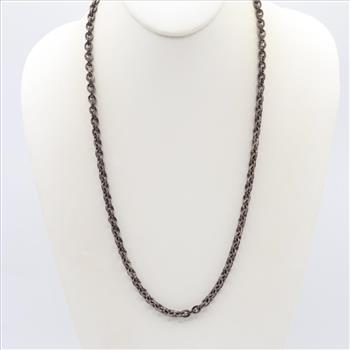 Chrome Hearts Sterling Silver Paper Chain Necklace