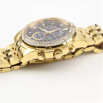 Citizen Crystal Black Dial Eco-Drive Watch