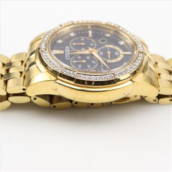 Citizen Crystal Black Dial Eco-Drive Watch