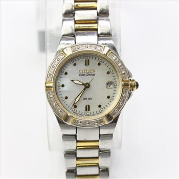 Citizen Eco Drive Diamond And Mother Of Pearl Watch
