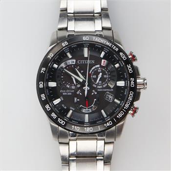 Citizen Eco-Drive Black Dial Chronograph Watch