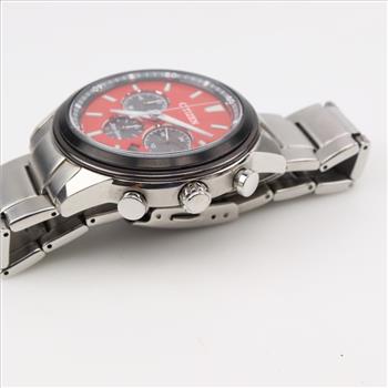Citizen Eco-Drive Ecosphere Chronograph Red Dial Watch