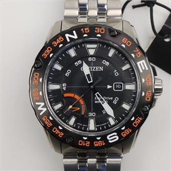 Citizen Eco-Drive PRT Orange Accent Dial Watch