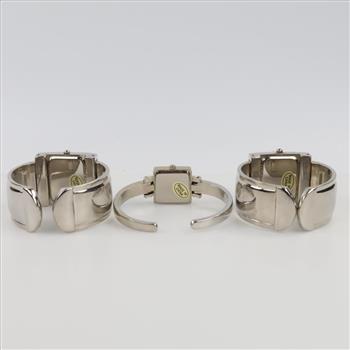 Claire's Grey Metal Fashion Bracelet Watches, 3 Watches