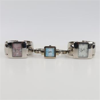 Claire's Grey Metal Fashion Bracelet Watches, 3 Watches
