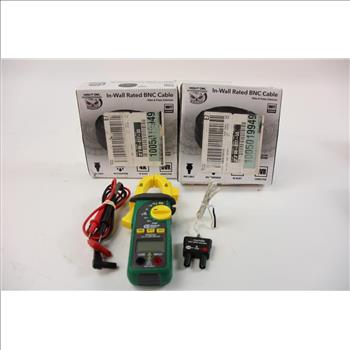 Clamp Meter And In Wall Rated BNC Cables, 3 Pieces