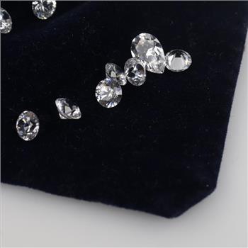 Clear Faceted Loose Jewelry Craft Stones, 8+ Pieces