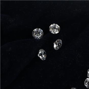 Clear Faceted Loose Jewelry Craft Stones, 8+ Pieces