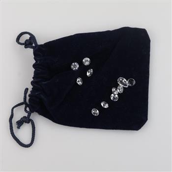 Clear Faceted Loose Jewelry Craft Stones, 8+ Pieces