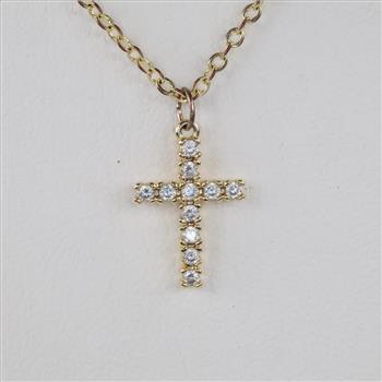 Clear Stone Cross Fashion Necklace
