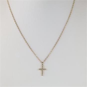 Clear Stone Cross Fashion Necklace