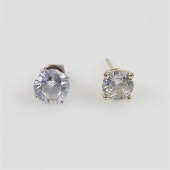 Clear Stone Mismatched Earrings; 2 Pieces