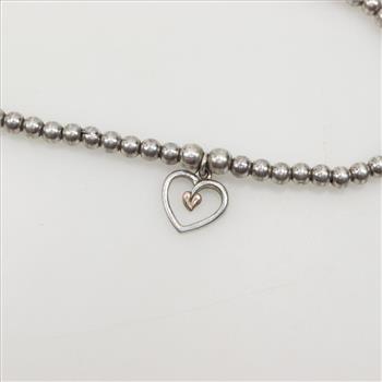 Clogau Sterling Silver Tree Of Life Heart Bead Nracelet