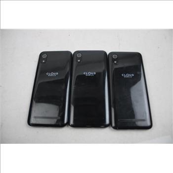 Cloud Cell Phone Lot, 3 Pieces, Sold For Parts