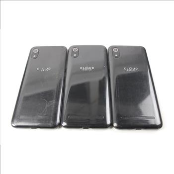 Cloud Cell Phone Lot, 3 Pieces, Sold For Parts