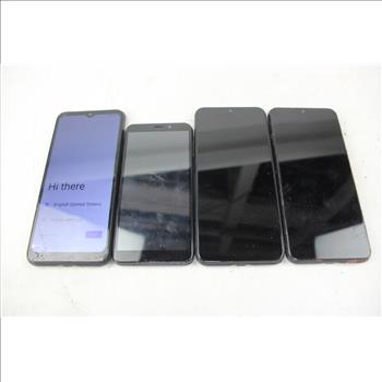 Cloud Cell Phone Lot, 4 Pieces, Sold For Parts