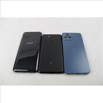 Cloud, Google, T-mobile Cell Phone Lot, 3 Pieces, Sold For Parts