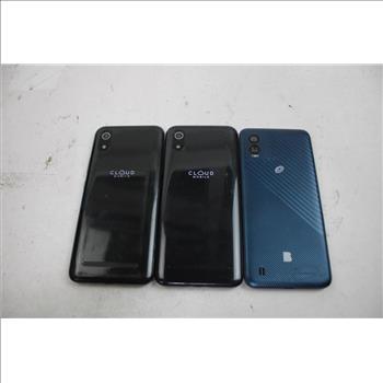 Cloud Mobile & BLU Cell Phone Lot, 3 Pieces, Sold For Parts