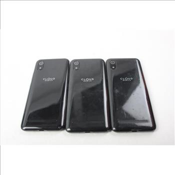 Cloud Mobile Cell Phone Lot, 3 Pieces, Sold For Parts