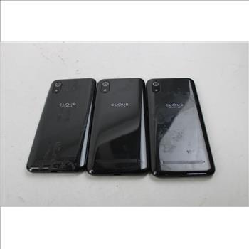 Cloud Mobile Cell Phone Lot, 3 Pieces, Sold For Parts