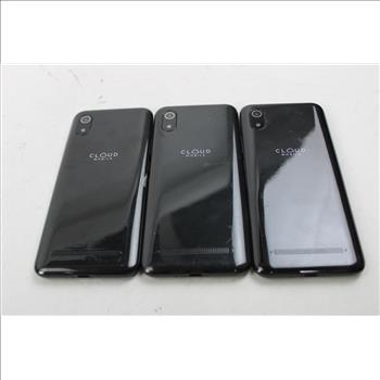 Cloud Mobile Cell Phone Lot, 3 Pieces, Sold For Parts