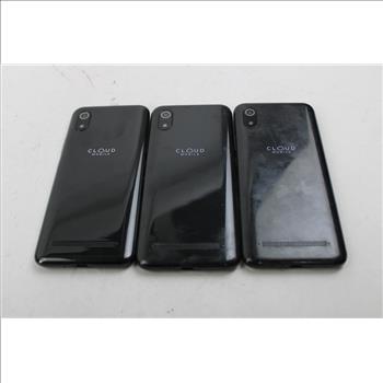 Cloud Mobile Cell Phone Lot, 3 Pieces, Sold For Parts