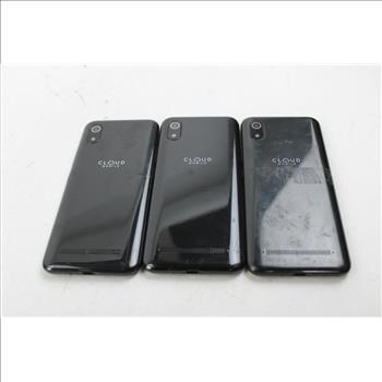 Cloud Mobile Cell Phone Lot, 3 Pieces, Sold For Parts