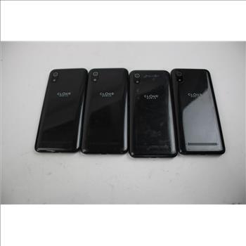 Cloud Mobile Cell Phone Lot, 4 Pieces, Sold For Parts