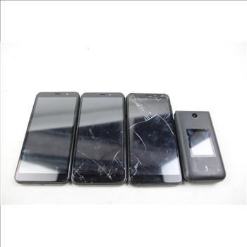 Cloud Mobile, Hotpepper Cell Phone Lot, 4 Pieces, Sold For Parts