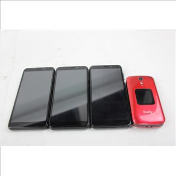 Cloud Mobile, Lively Cell Phone Lot,  4 Pieces, Sold For Parts