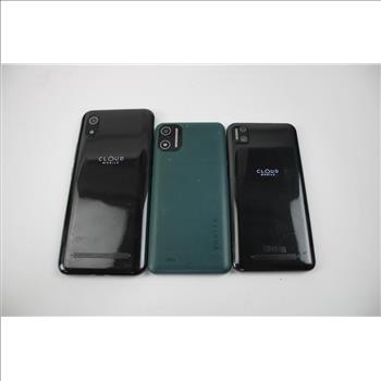 Cloud, Vortex Cell Phone Lot, 3 Pieces, Sold For Parts