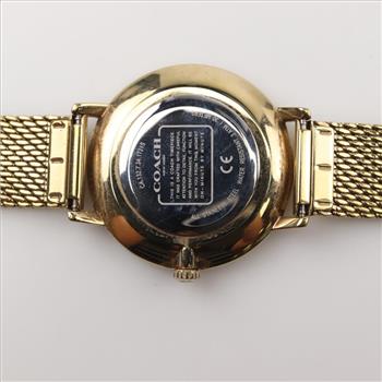 Coach Audrey Mother Of Pearl Mesh Bracelet Watch