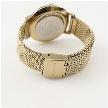 Coach Audrey Mother Of Pearl Mesh Bracelet Watch