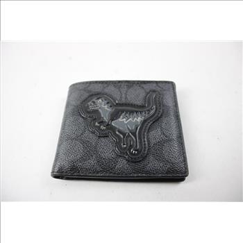 Coach Bifold Dinosaur Wallet, Black