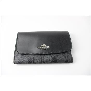Coach Black Button Wallet
