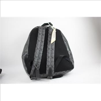 Coach Black Leather Backpack