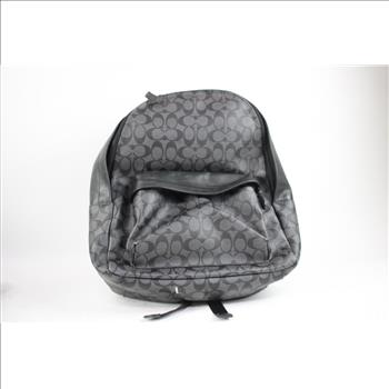 Coach Black Leather Backpack