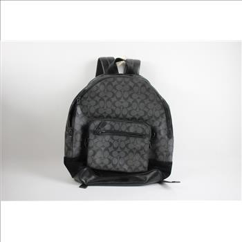 Coach Black Leather Backpack