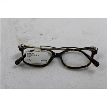 Coach Dark Tortoise Rectangle Frame Eyeglasses