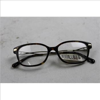 Coach Dark Tortoise Rectangle Frame Eyeglasses
