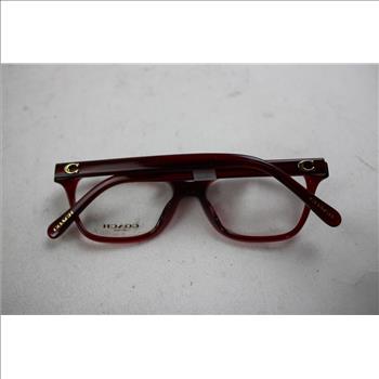 Coach Full-Rim Cat-Eye Acetate Eyeglasses, Transparent Red